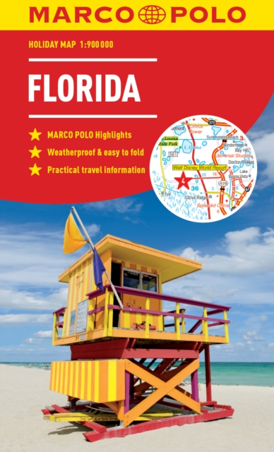 Florida Marco Polo Holiday Map - pocket size, easy fold, Florida map