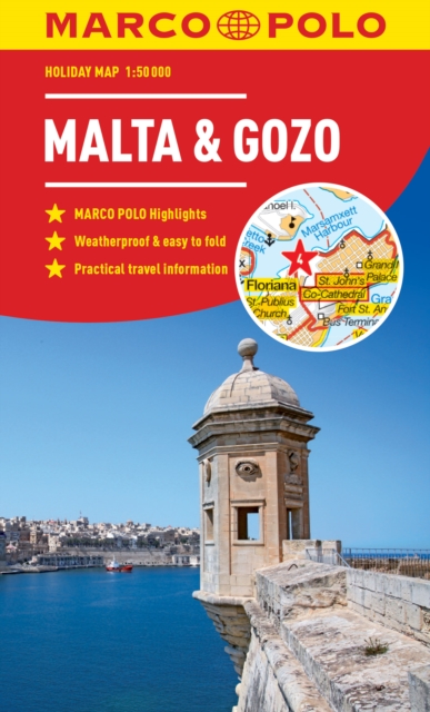 Malta and Gozo Marco Polo Holiday Map - pocket size , easy fold Malta and Gozo map