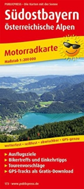 Southeast Bavaria - Austrian Alps, motorcycle map 1:200,000