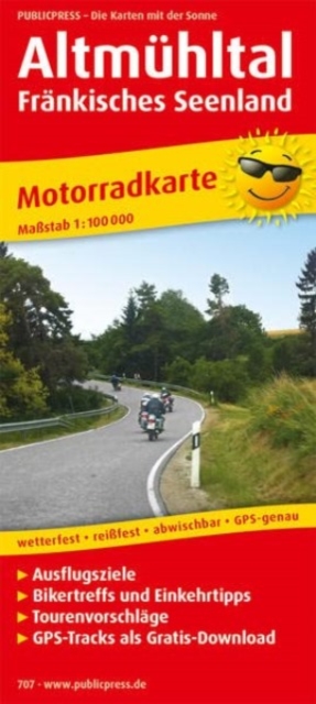 Altmuhltal - Franconian Lake District, motorcycle map 1:100,000