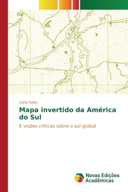 Mapa invertido da America do Sul