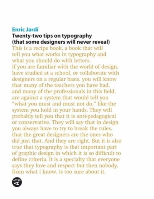 Twenty-two Tips on Typography