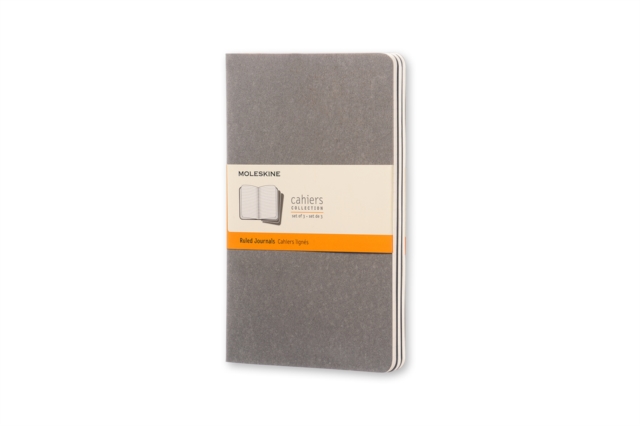 Moleskine Pebble Grey Ruled Cahier Large Journal (3 Set)