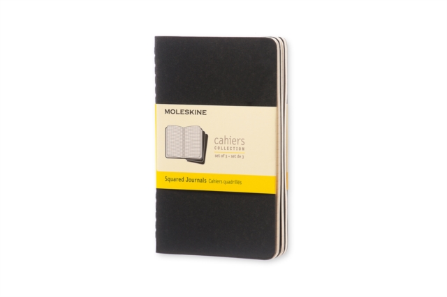Moleskine Squared Cahier - Black Cover (3 Set)