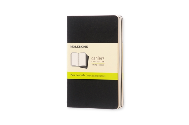Moleskine Plain Cahier - Black Cover (3 Set)