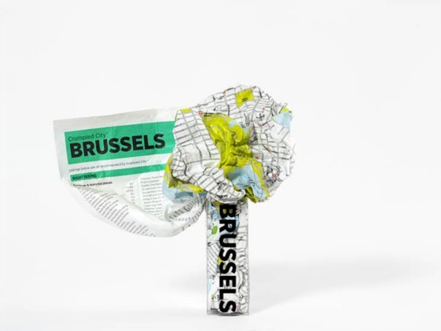 Brussels Crumpled City Map
