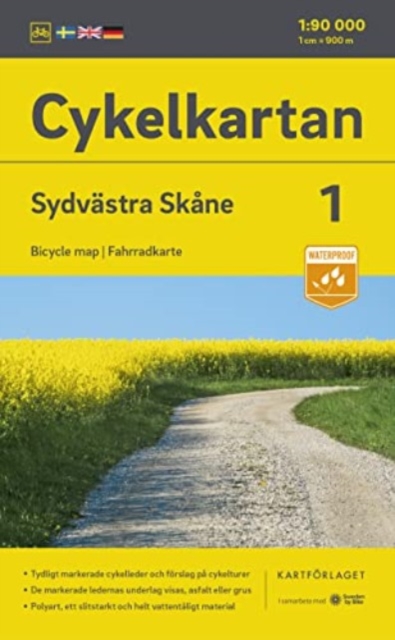 Skane South west cycling map