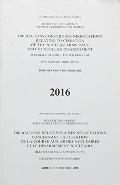 Obligations concerning negotiations relating to cessation of the nuclear arms race and to nuclear disarmament