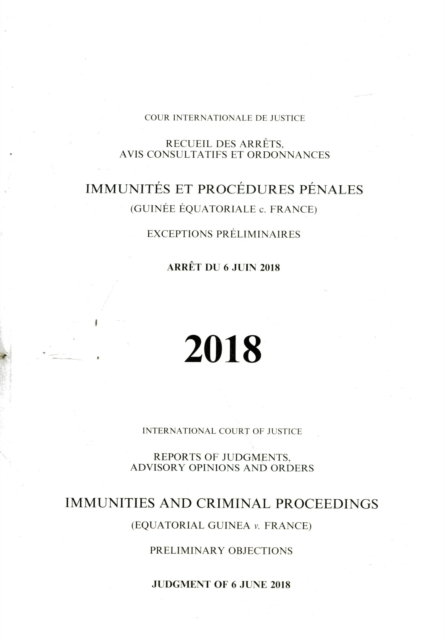 Reports of Judgments, Advisory Opinions and Orders