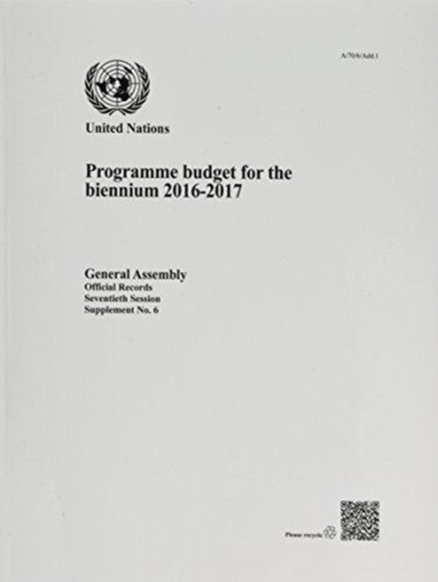 Programme budget for the biennium 2016-2017