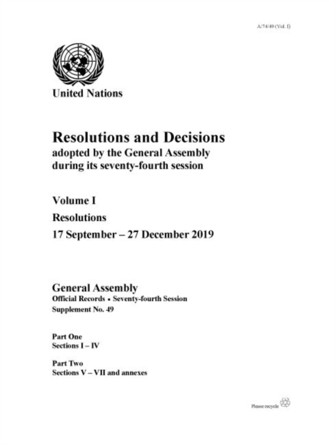 Resolutions and decisions adopted by the General Assembly during its seventy-fourth session
