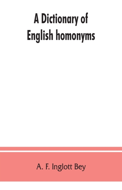 dictionary of English homonyms