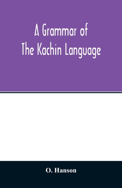 grammar of the Kachin language