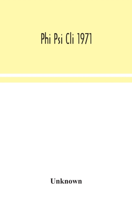 Phi Psi Cli 1971