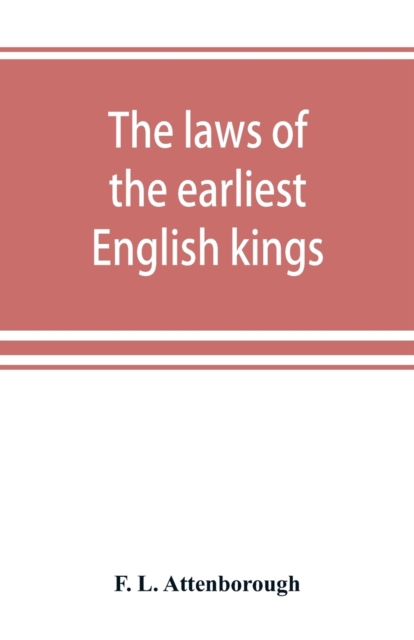 laws of the earliest English kings