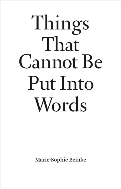 Things That Cannot Be Put Into Words