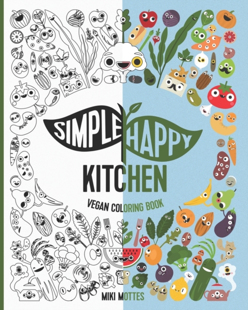 Simple Happy Kitchen Vegan Coloring Book