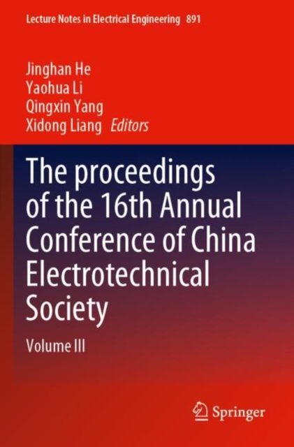 proceedings of the 16th Annual Conference of China Electrotechnical Society