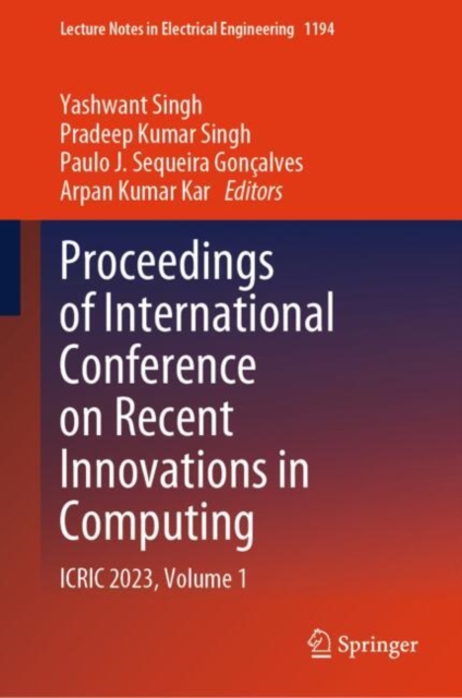 Proceedings of International Conference on Recent Innovations in Computing