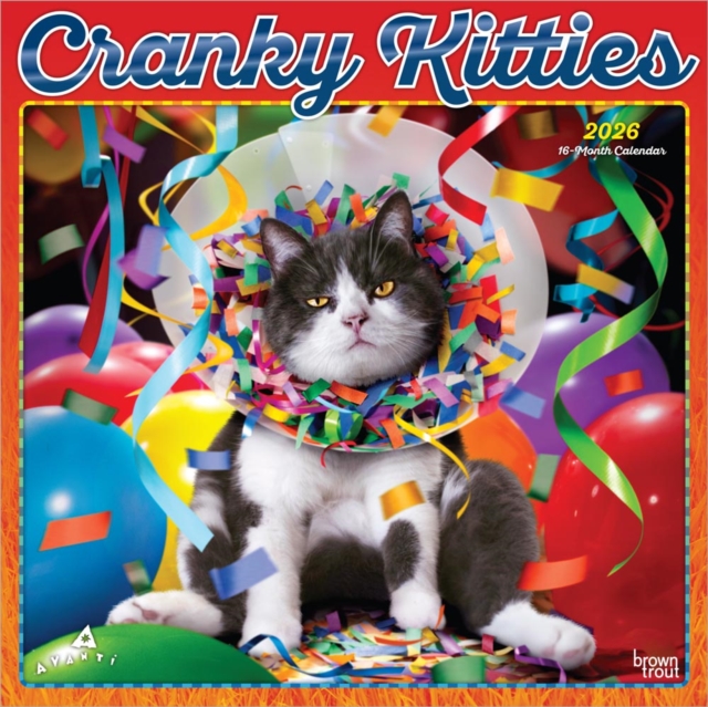Avanti Cranky Kitties 2026 Square Flap Foil Calendar