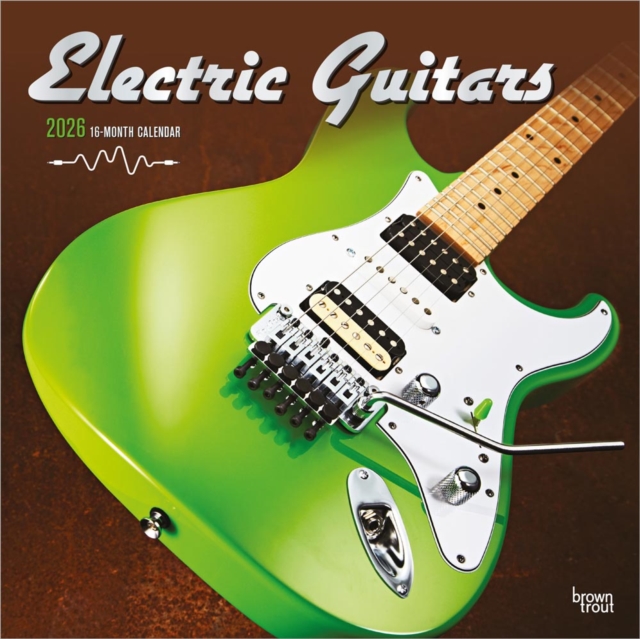 Electric Guitars 2026 Square Flap Foil Calendar