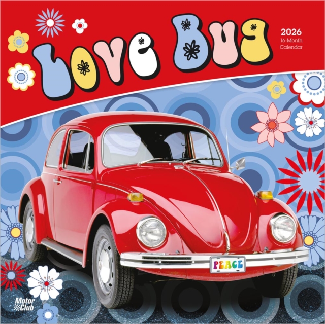Love Bug 2026 Square Flap Motor Club Calendar