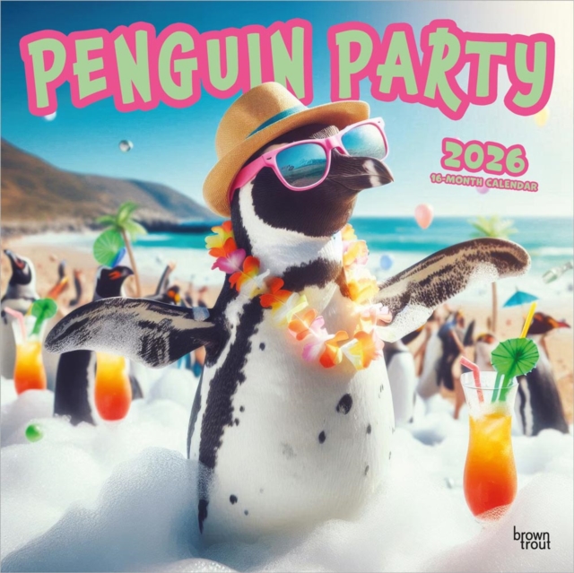 Penguin Party 2026 Square Flap Calendar