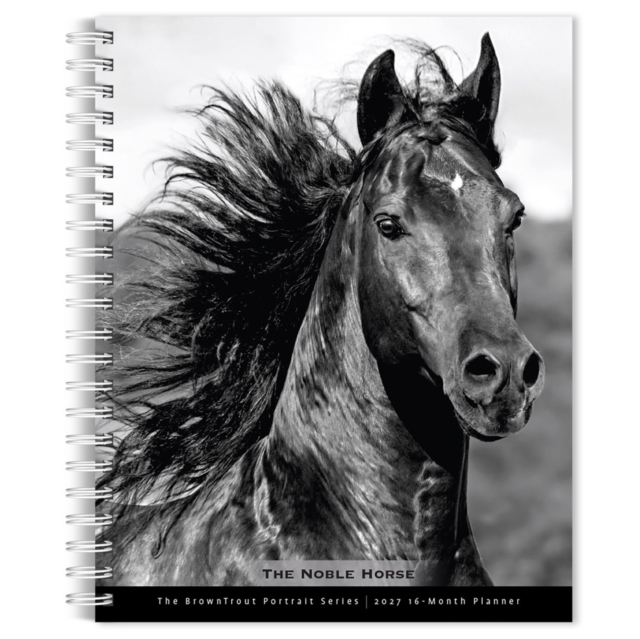 The BrownTrout Portrait Series: The Noble Horse | 2027 6 x 7.75 Inch Spiral-Bound Wire-O Weekly Engagement Planner Calendar | New Image Every Week | Pets Equestrian