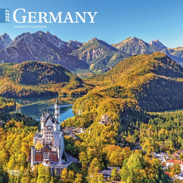 Germany 2027 12 X 24 Inch (Hanging) Monthly Square Wall Calendar Plastic-Free