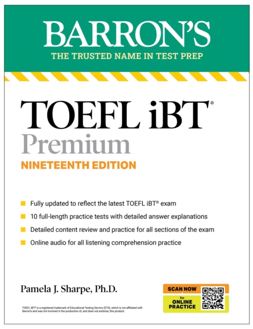 TOEFL, iBT Premium, Nineteenth Edition: Prep Book with 10 Practice Tests + Comprehensive Review + Online Audio (2026)