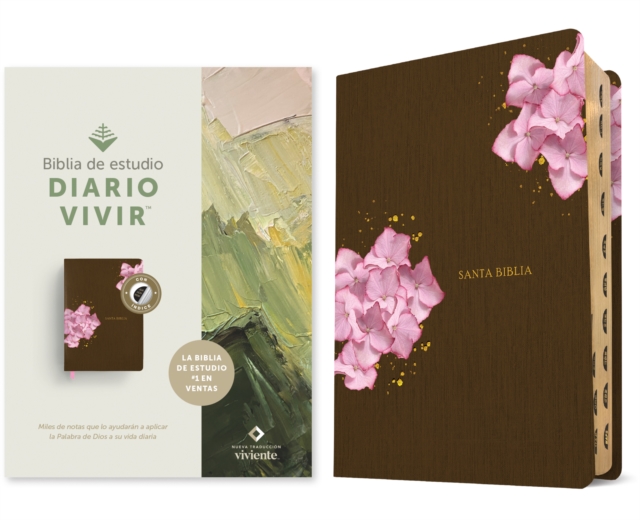 Biblia de estudio del diario vivir NTV (SentiPiel, Cafe/Rosa, Indice, Letra Roja)