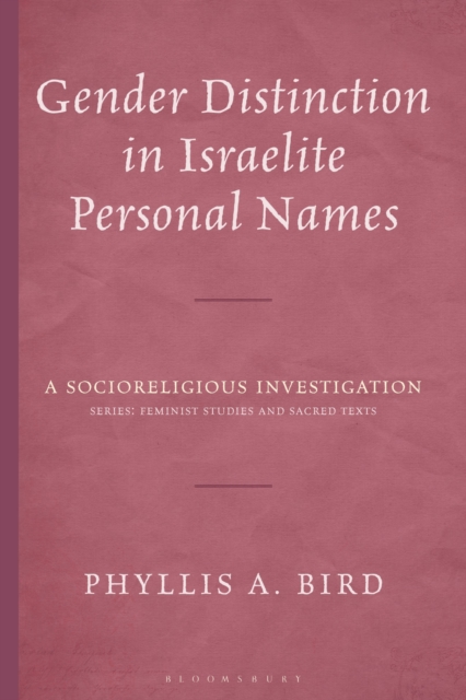 Gender Distinction in Israelite Personal Names